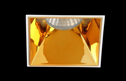 Светильник точечный CLT 051C1 WH-GO Crystal Lux золотой белый 1 лампа, основание белое в стиле современный для затирки фото 2